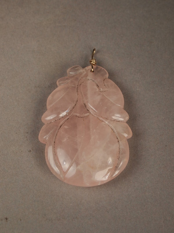 Chinese rose quartz pendant