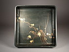 Japanese wooden lacquer tray