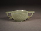 Chinese pale celadon jade cup