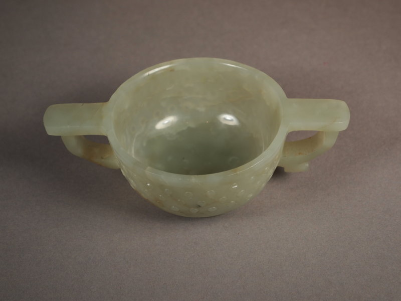 Chinese pale celadon jade cup
