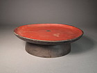 Japanese mingei lacquer tray
