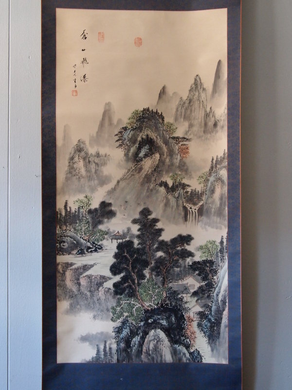Chinese landscape painting scroll