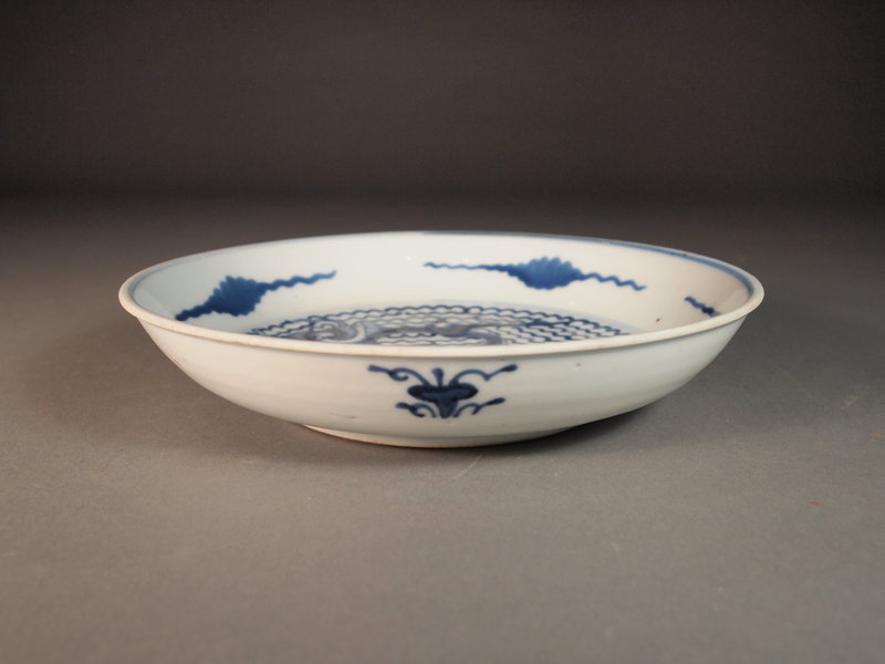 Chinese blue / white porcelain dish