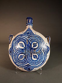 Blue / white canteen, probably Spanish