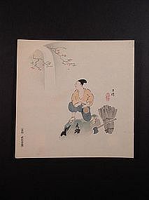 Original woodblock print by Hyakusui (1877-1933)