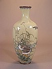 Japanese cloisonne vase with scene of geese