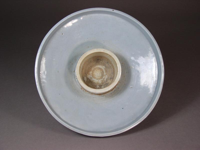 Japanese Hirado porcelain ikebana dish in two parts