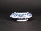 Chinese blue / white porcelain seal paste box