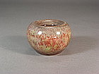Chinese porcelain peach bloom apple-form water pot