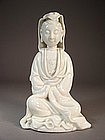 Chinese Dehua porcelain seated Guanyin figure