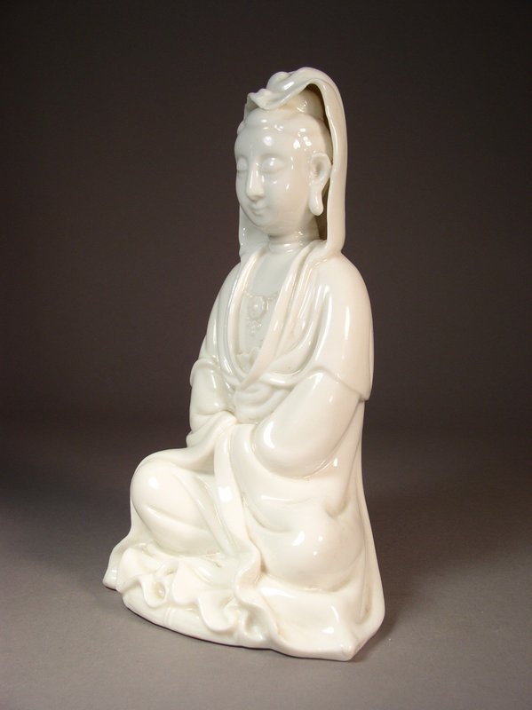 Chinese Dehua porcelain seated Guanyin figure
