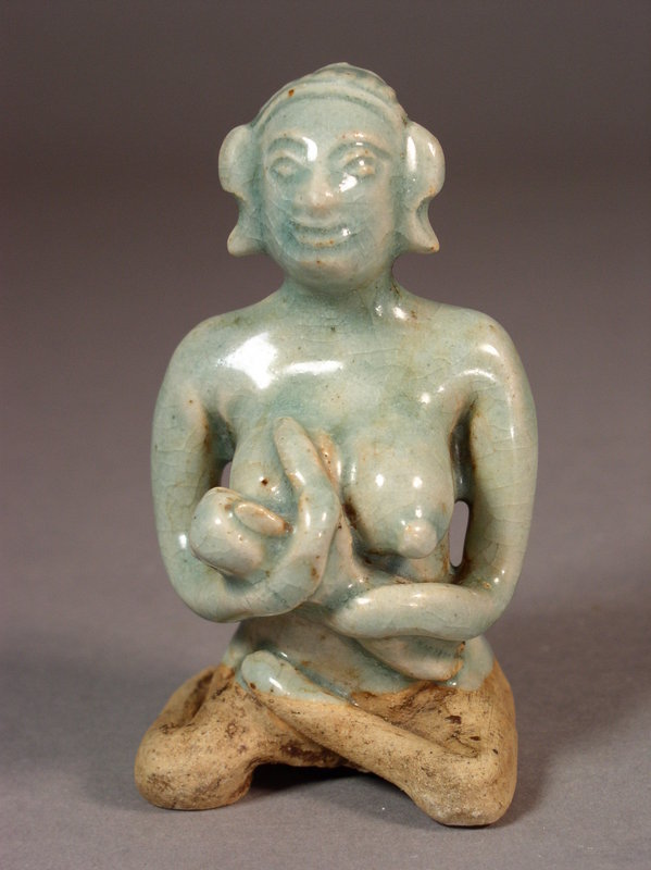 Thai celadon glazed stoneware figurine