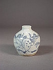 Chinese blue / white porcelain bottle vase