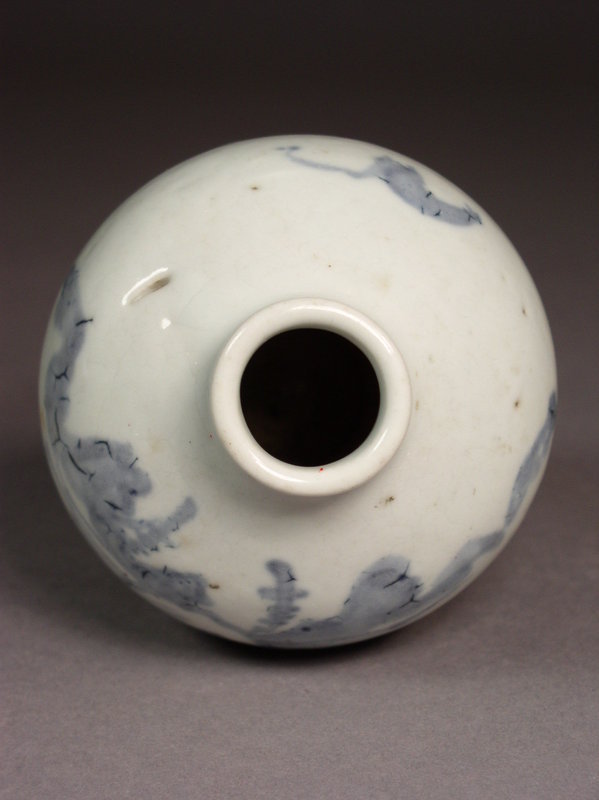 Chinese blue / white porcelain bottle vase