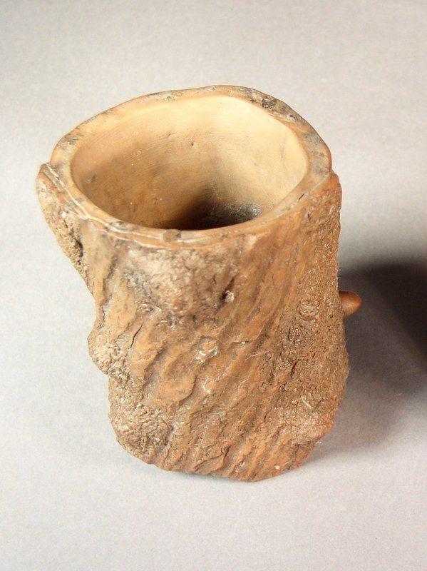 Chinese earthenware tree-form brush pot