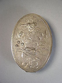 Chinese export silver cosmetic box