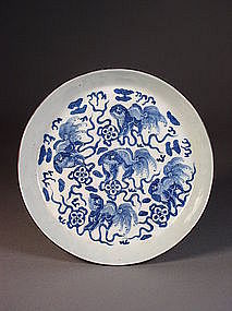 Chinese blue / white decorated porcelain dish