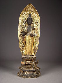 Japanese standing Buddha figure