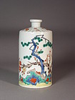 Japanese Kakiemon style porcelain bottle