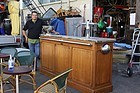 French Zinc Top Bar with Nickel Trim and Pewter 1900  SOLD