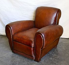 French Leather Club Chair - Rennes Gangbox Single