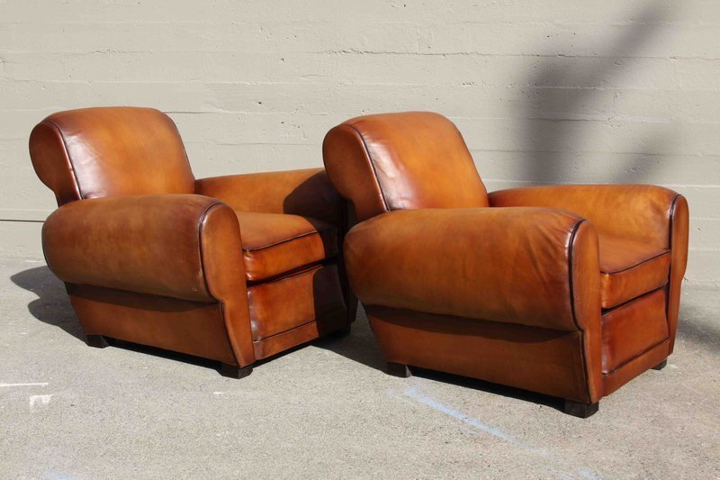 Evereux Restored Rollback French Club Chairs