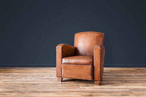 Lemans Deco Solo French Club leather chair