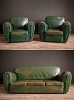 Green Library French Club Chair Salon set