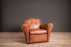 St Ouen Trefle Solo Leather French Club Chairs