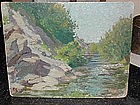 Beautiful French Scenic Oil Painting 1933