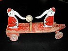 French Wooden Pull Toy Elephants 1930's