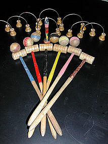 Adorable Mini Toy Croquet Set from France