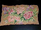 Vintage French Floral Needlepoint Pillow