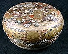 Late Meiji Satsuma Covered Bowl with Karako Scene