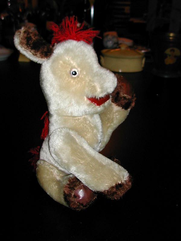 Vintage Mohair Stuffed Donkey