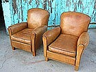 Vintage French Club Chairs - Pilot Boutal Pair