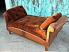 Vintage French Leather Club Chair Day Bed