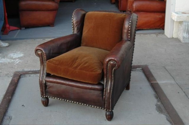 Vintage French Club Chair St. Germaine Single Wingback