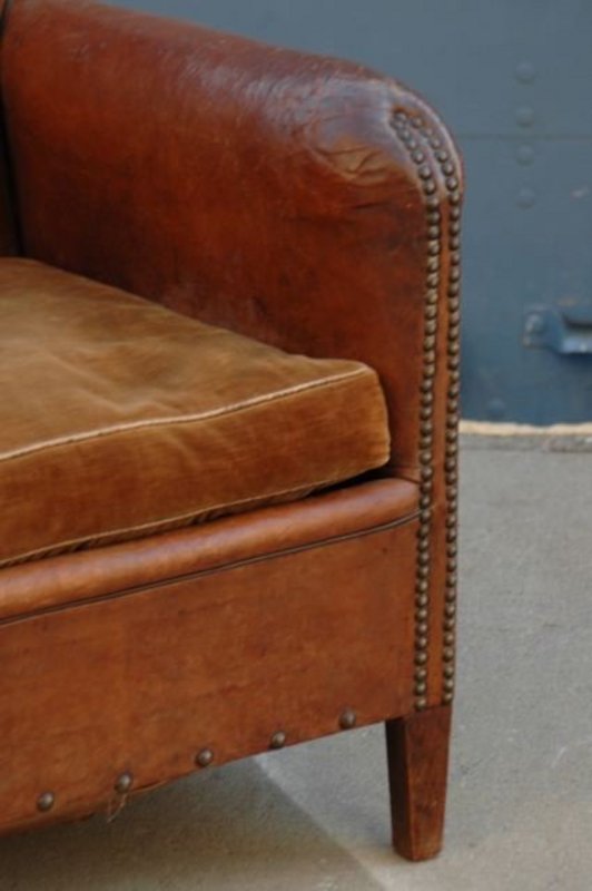 Vintage French Club Chair Chartres Nailed Single