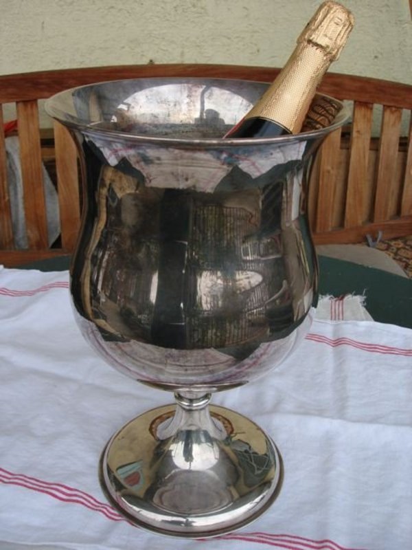 Vintage French Champagne Ice Bucket Cooler Unique Shape