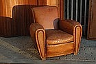 Vintage French Club Chair Reims Slopeback Single