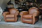 Vintage French Club Chairs - St. Ouen Treffle Pair