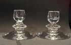 1 Pair of Duncan & Miller Glass Candle Holders CANTERBURY  1938 - 1955