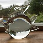 Vintage ICET Murano Hand Blown Clear Glass Fish