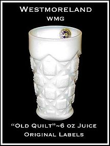 Westmoreland "Old Quilt" 6oz Juice Tumbler-Org Label
