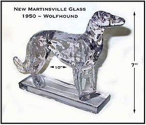 New Martinsville Glass Co. 1950 Wolfhound Figure