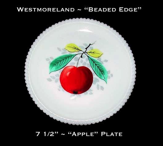 Westmoreland Beaded Edge &quot;Apple&quot; 7 1/2&quot; Plate