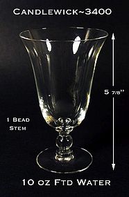 Candlewick by Imperial 3400 ~ 10 oz Footed Water Glass