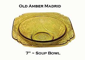 Federal Amber Madrid 7" Rimmed Soup Bowl