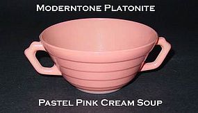 Moderntone Platonite Pastel Pink 2 Handled Cream Soup